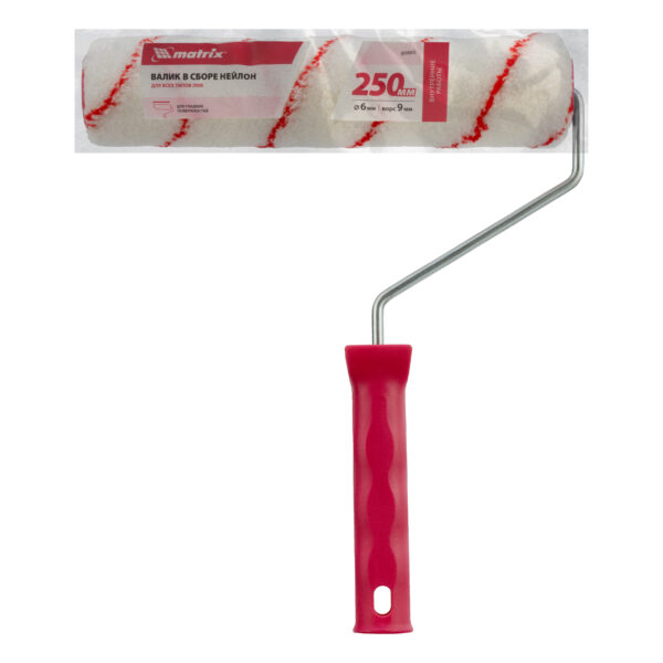 Валик "Нейлон Стандарт", 250 мм, ворс 9 мм, D 36 мм, D ручки 6 мм, полиамид Matrix — изображение 6