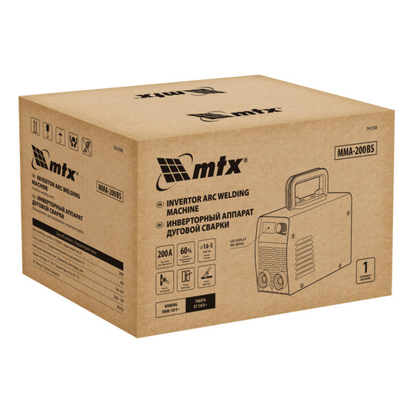 Инверторный аппарат дуговой сварки MMA-200BS, 200 А, ПВ 60% MTX — изображение 5