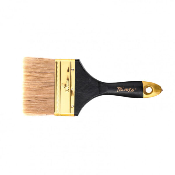 Кисть плоская "Профи" 4", натуральная щетина, деревянная ручка MTX — изображение 1