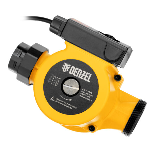 Циркуляционный насос CP32-8, напор 8 м, 160 л/мин, 1 м кабель, монт. длина 180 мм Denzel — изображение 1