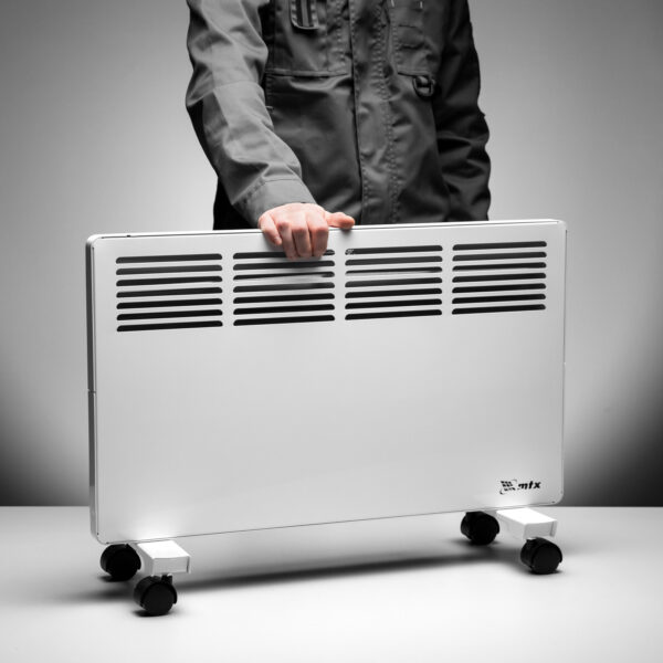 Конвектор электрический КМ-2000.2, 230 В, 2000 Вт, X-образный нагреватель, колеса, термостат MTX — изображение 9