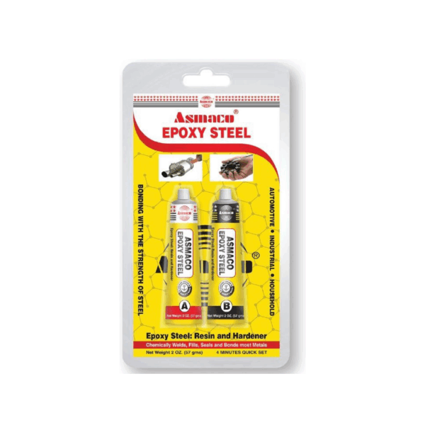 Asmaco эпоксидный стальной клей, 57 гр (тюбик) — изображение 1