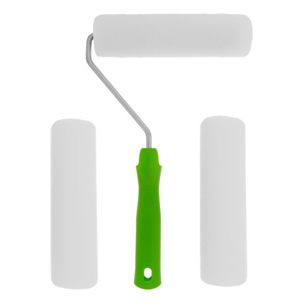 Валик "Поролон" с ручкой и 2 шубки 180 мм, D 42 мм D ручки 6 мм Сибртех — изображение 1