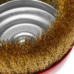 Щетка для УШМ, 125 мм, М14, "чашка", латунированная витая проволока Matrix — изображение 5