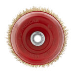 Щетка для УШМ, 150 мм, М14, "чашка", латунированная витая проволока Matrix — изображение 3