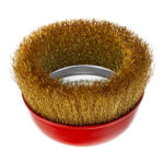 Щетка для УШМ, 125 мм, М14, "чашка", латунированная витая проволока Matrix — изображение 2