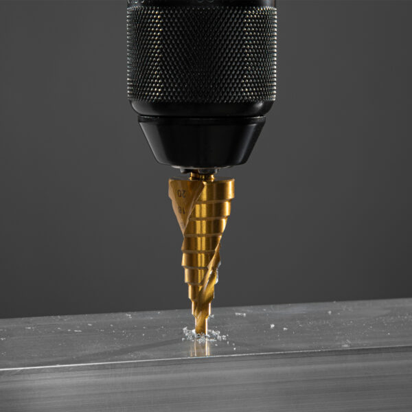 Сверло ступенчатое, 4-6-8-10-12-14-16-18-20 мм, HSS, спиральный профиль, шестигранный хвостовик Matrix — изображение 7