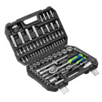 Набор инструментов, 1/2", 1/4", пластиковый кейс, 94 предмета Сибртех — изображение 3