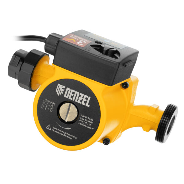 Циркуляционный насос CP25-4, напор 4 м, 50 л/мин, 1 м кабель, монт. длина 180 мм Denzel — изображение 1
