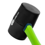 Киянка резиновая, 680 г, черная резина, фибергласовая рукоятка Сибртех — изображение 3