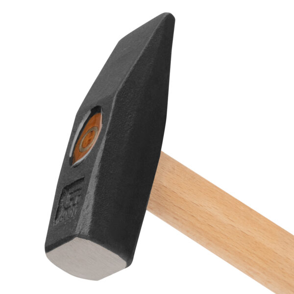 Молоток слесарный 600 г, квадратный боек, деревянная рукоятка Сибртех — изображение 3