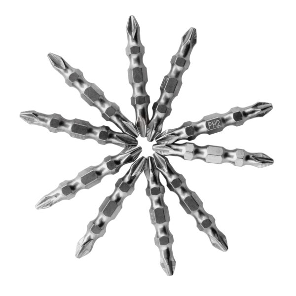 Бита двухсторонняя, PH2-PH2 х 45 мм, сталь S2, 10 шт. Gross — изображение 3