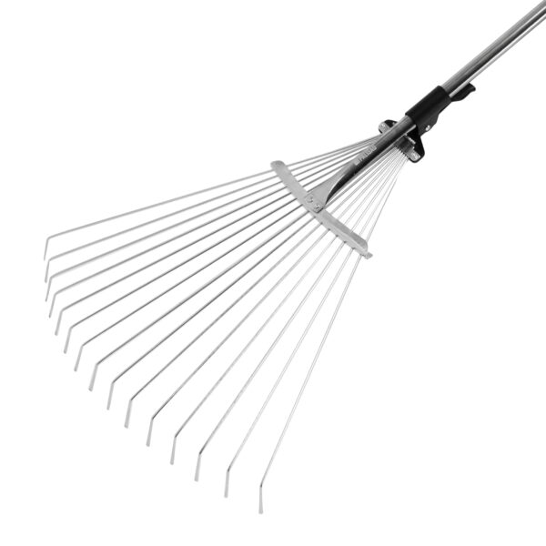 Грабли веерные стальные, 190 - 520 х 1200 - 1500 мм, 15 зубьев, раздвижные, стальной черенок, Palisad — изображение 4