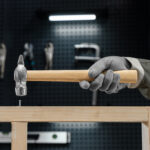 Молоток слесарный, 500 г, круглый боек, деревянная рукоятка — изображение 6