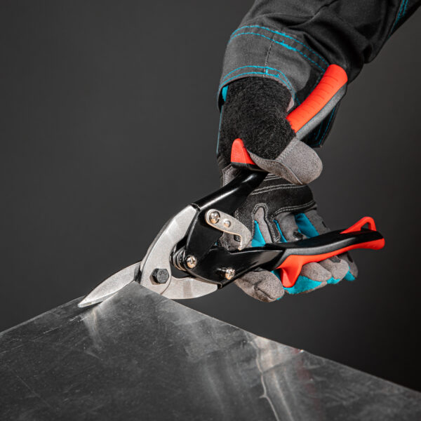 Ножницы по металлу, 250 мм, пряморежущие, для тонкого металла, обрезиненные рукоятки Matrix — изображение 6