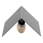 Кельма угловая, 110х75х75 мм, стальная, для внутренних углов, буковая ручка Сибртех — изображение 3