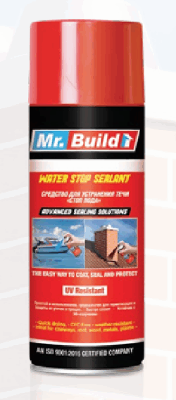 Mr.Build Waterstop-аэрозольный спрей герметик, 400 мл (черный)