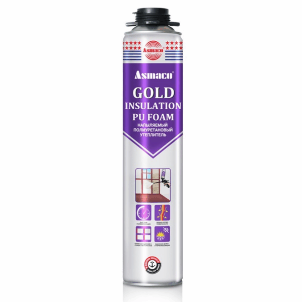 Asmaco Installation PU foam теплоизоляционная монтажная пена, 750 гр (под пистолет) — изображение 1