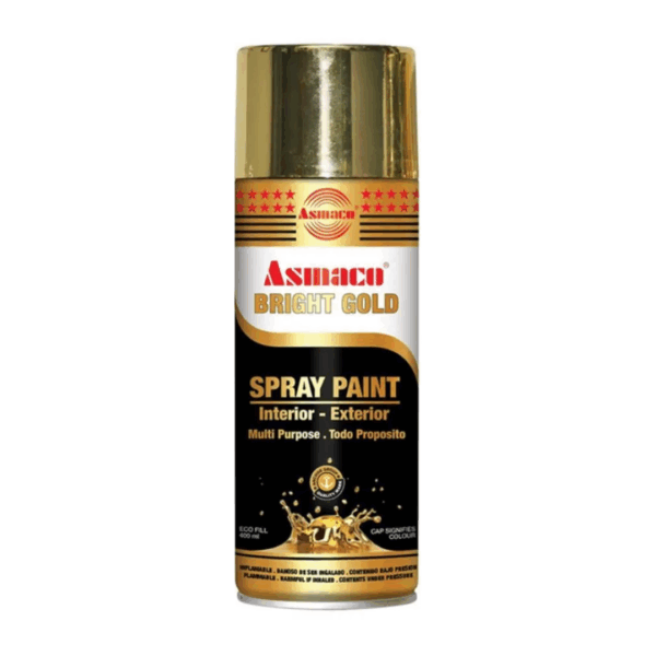 Asmaco Аэрозольная краска хромированная, 400 гр (светло-золотая) — изображение 1
