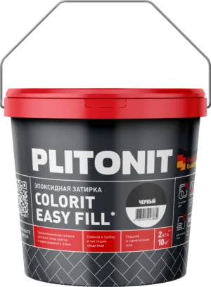 Plitonit Colorit Easy Fill эпоксидная затирка темно-серый, 2 кг