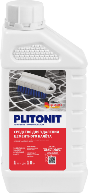 Plitonit средство для удаления цементного налета, 1 л