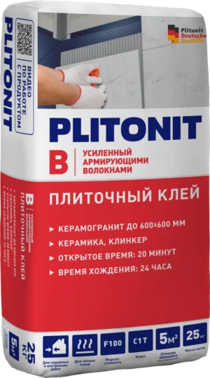 Plitonit В усиленный клей, 25 кг
